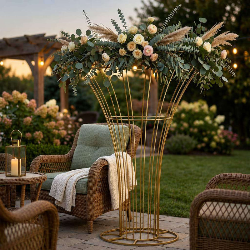 6.5ft Tall Gold Metal Blossom Tree Frame – Floor Standing Wedding Floral Display Stand - thumbnail number 7
