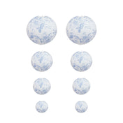 Assorted white paper lanterns featuring a blue floral design on a white backdrop - thumbnail number 1
