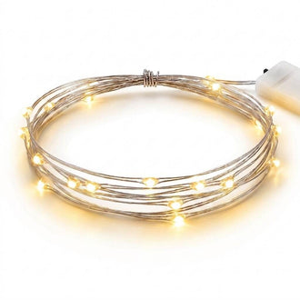 20 LED Starry Bright String Lights 90" Micro Fairy Lights Clear - Battery Operated