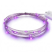 20 purple LED micro fairy string lights with a battery pack - thumbnail number 1