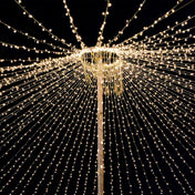 String lights radiating from a central pole against a dark background. - thumbnail number 1
