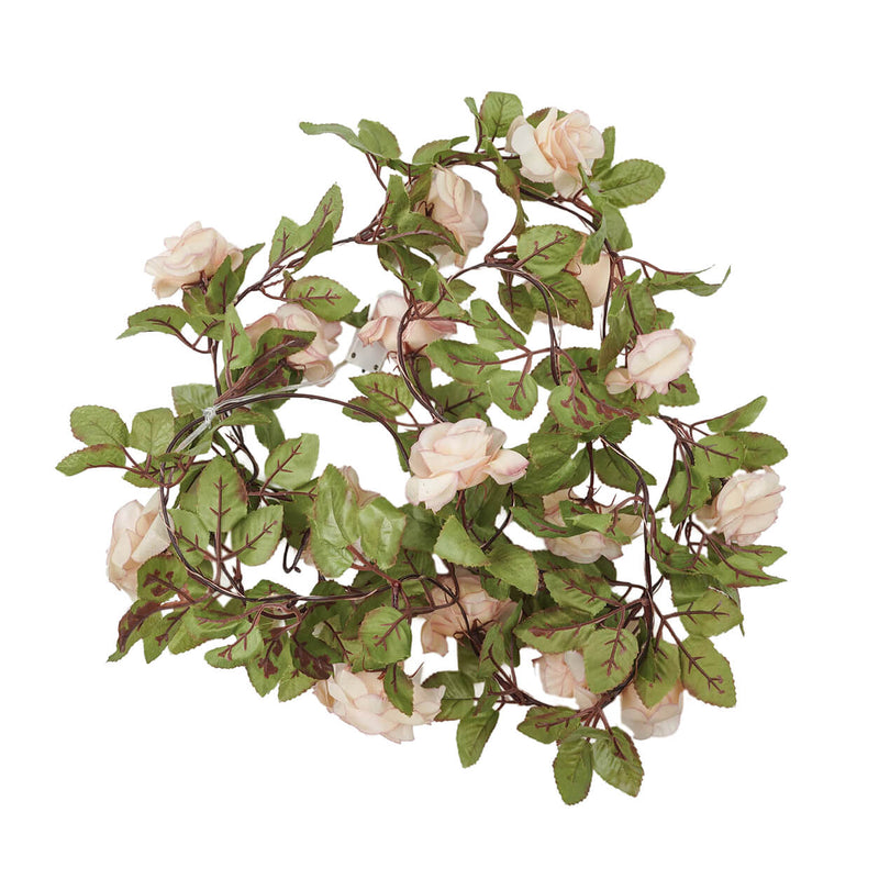 Blush silk rose garland on a white background - thumbnail number 1