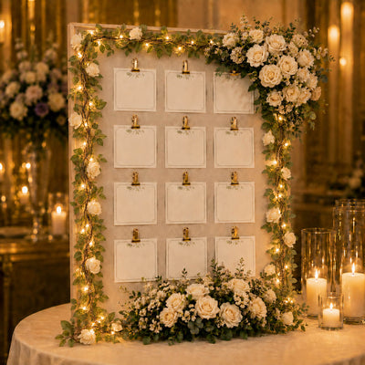20 LED White Silk Rose Flower Garland Vine String Lights, Warm White Battery Operated 7ft - thumbnail number 7