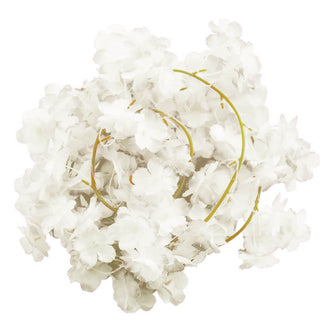 20 LED Artificial Garland String Lights 6ft Cherry Blossom Design White Warm White - Battery Operated Hanging Lights