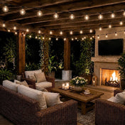 25-Pack LED String Lights 26ft Clear - Warm White Outdoor/Indoor 8-Mode Waterproof Remote Operated Bulbs - thumbnail number 7