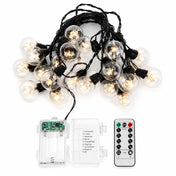 25-Pack LED String Lights 26ft Clear - Warm White Outdoor/Indoor 8-Mode Waterproof Remote Operated Bulbs - thumbnail number 2