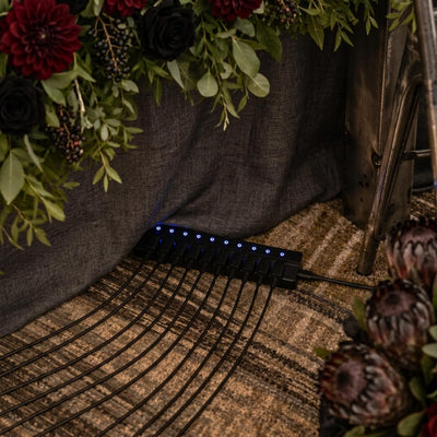 USB 3.0 10-Port Powered Charging Hub – 12V/2A with Independent Switches for LED Lamps, Event Lights & Wedding Installations - thumbnail number 6