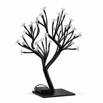 Black artificial cherry blossom tree centerpiece with LED lights - thumbnail number 2