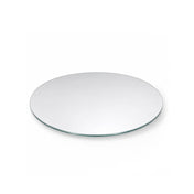An 10 inch round mirror glass tray shown from an angled perspective on a white background - thumbnail number 2