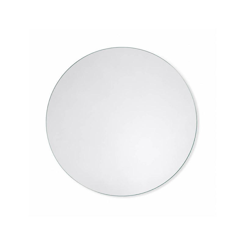 An 8 inch round mirror glass shown from a top-down perspective on a white background - thumbnail number 1