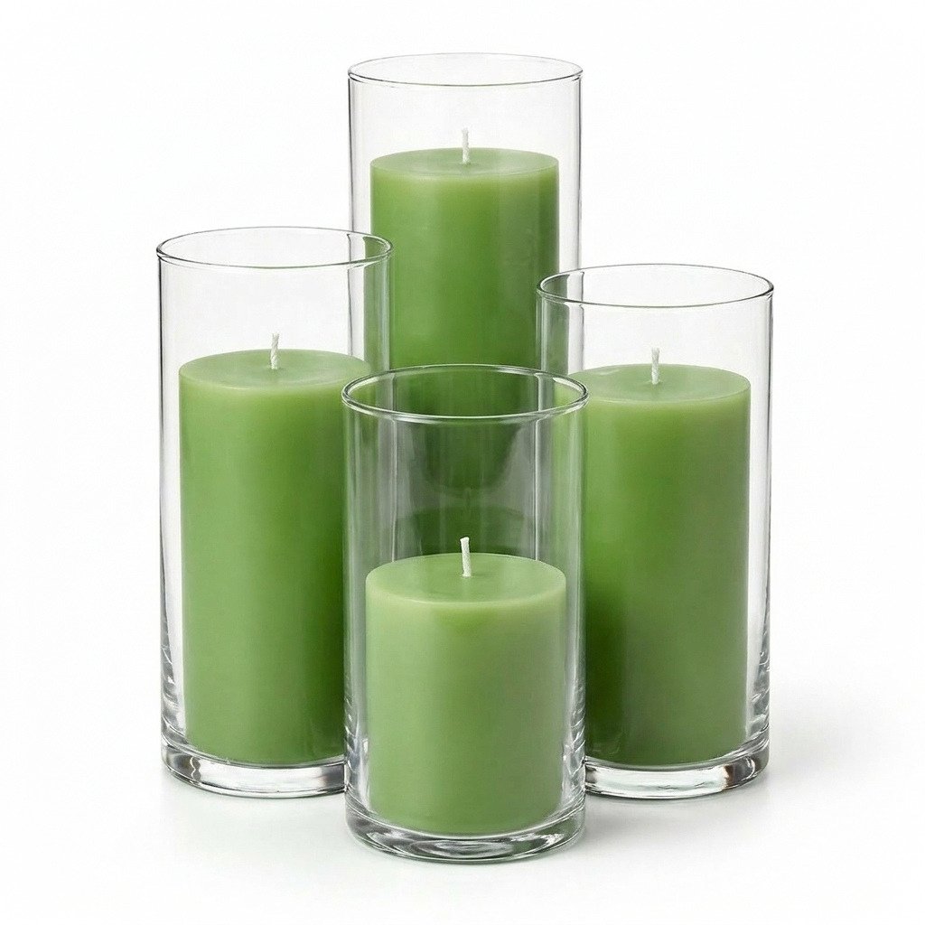 Richland Pillar Candles & Eastland Cylinder Holders Set of 4