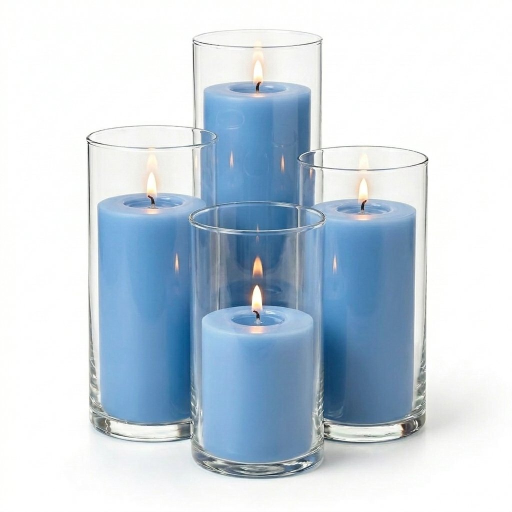 Richland Pillar Candles & Eastland Cylinder Holders Set of 4
