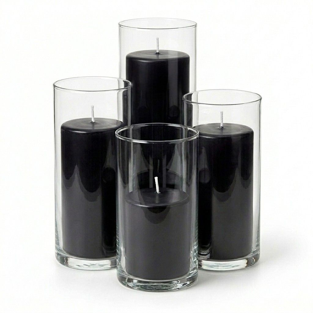 Richland Pillar Candles & Eastland Cylinder Holders Set of 4