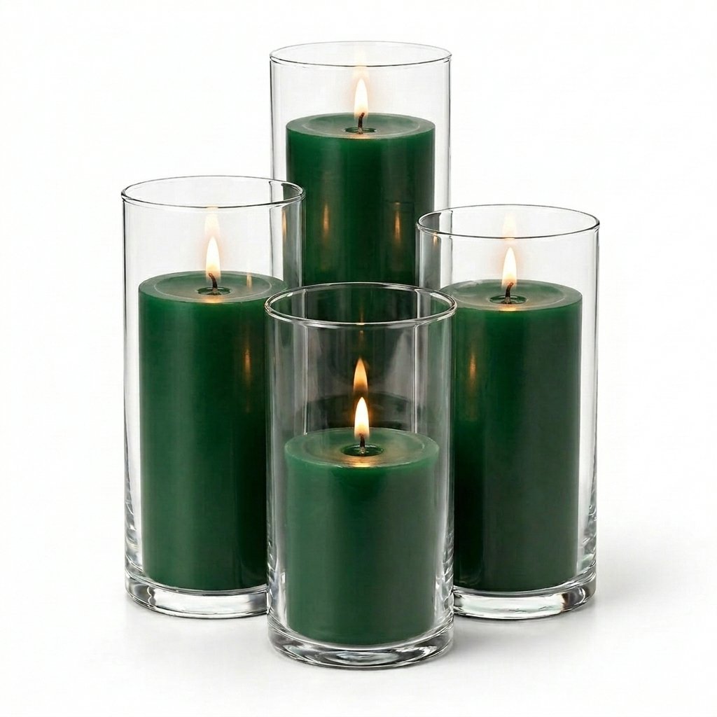Richland Pillar Candles & Eastland Cylinder Holders Set of 4