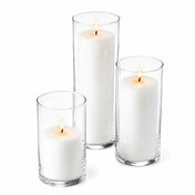 Eastland Cylinder Pillar Candle Holders 6" , 7.5" & 10.5" Set of 3 - thumbnail number 3