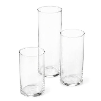 Eastland Cylinder Pillar Candle Holders 6" , 7.5" & 10.5" Set of 3