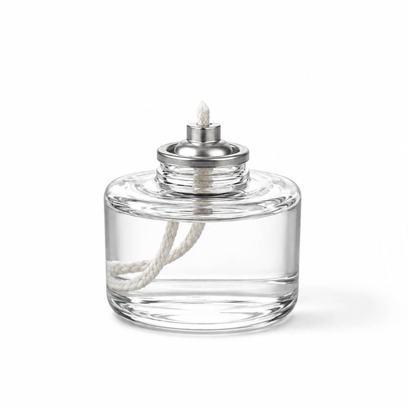 Liquid paraffin fuel cell in clear glass container on white background - thumbnail number 1