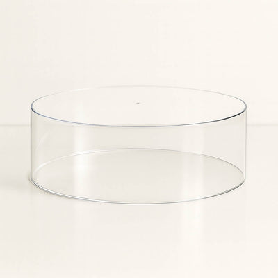 Round 14" Acrylic Cake Stand – Clear Transparent Display Box Fillable Pedestal Riser - thumbnail number 1