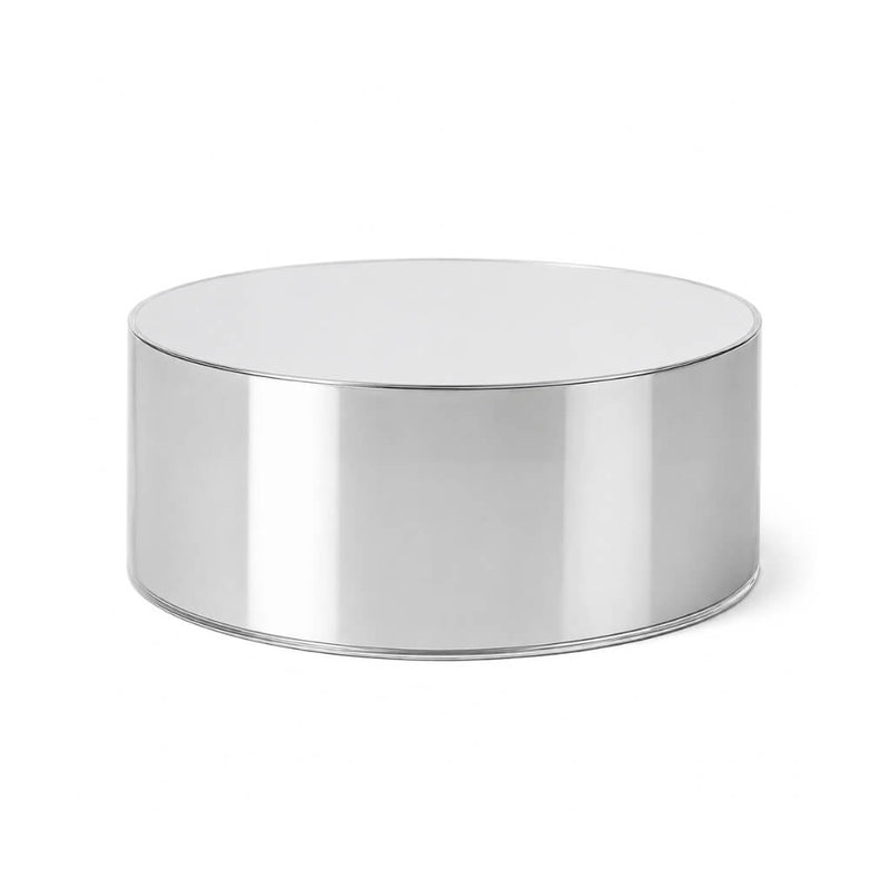 Silver mirror finish acrylic round cake stand riser - thumbnail number 1