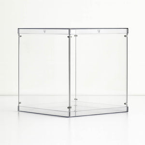 Acrylic 12" Clear Pedestal Riser – Transparent Display Box with Interchangeable Lid and Base