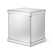 Silver mirrored acrylic display box isolated on white - thumbnail number 1