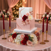 14"x14" Clear Acrylic Cake Box Stand – Transparent Pedestal Riser Display for Desserts and Events - thumbnail number 2