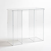 Rectangular Clear Acrylic Connector Plate 46"x12" – 4mm Thick Table Bridge with Protective Film - thumbnail number 1