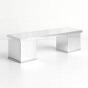 Silver Connector Plexiglass Plate for Rectangular Pedestal Pillar - thumbnail number 1