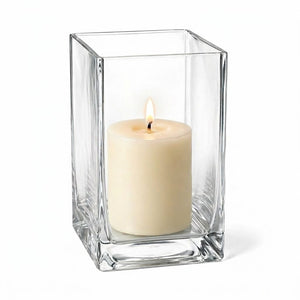 Richland Pillar Candle 3" & Eastland Square Holder 6" Set of 12 (Choose your Color)