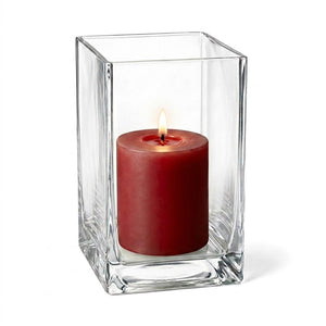 Richland Pillar Candle 3" & Eastland Square Holder 6" Set of 12 (Choose your Color)