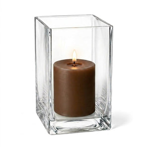 Richland Pillar Candle 3" & Eastland Square Holder 6" Set of 12 (Choose your Color)