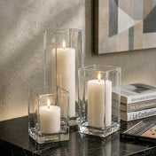 Richland Pillar Candle 3" & Eastland Square Holder 6" Set of 12 - Light Ivory - thumbnail number 7