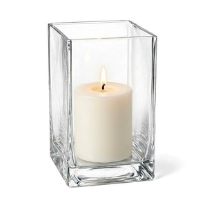Richland Pillar Candle 3" & Eastland Square Holder 6" Set of 12 (Choose your Color)