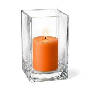 Richland Pillar Candle 3" & Eastland Square Holder 6" Set of 12 (Choose your Color)