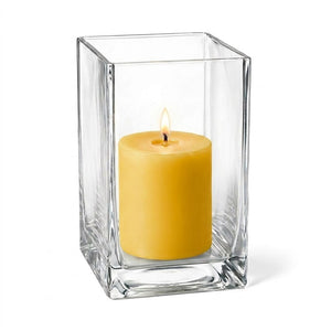 Richland Pillar Candle 3" & Eastland Square Holder 6" Set of 12 (Choose your Color)