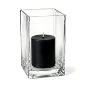 Richland Pillar Candle 3" & Eastland Square Holder 6" Set of 12 - Black - thumbnail number 1