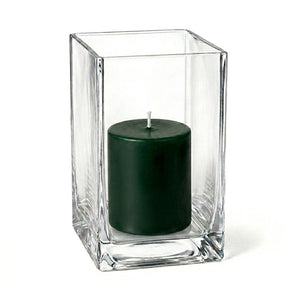 Richland Pillar Candle 3" & Eastland Square Holder 6" Set of 12 (Choose your Color)
