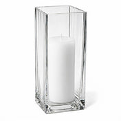 Richland Pillar Candle 9" & Eastland Square Holder 12" Set of 12 - White - thumbnail number 1