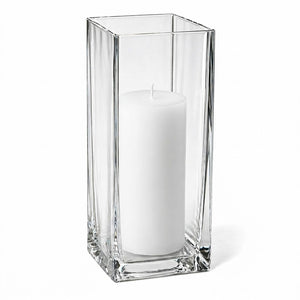 Richland Pillar Candle 9" & Eastland Square Holder 12" Set of 12 (Choose your color)