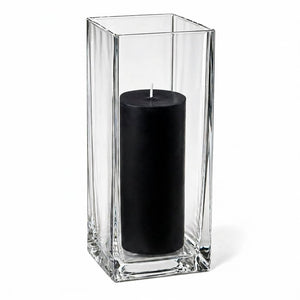 Richland Pillar Candle 9" & Eastland Square Holder 12" Set of 12 (Choose your color)