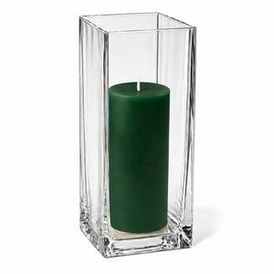 Richland Pillar Candle 9" & Eastland Square Holder 12" Set of 12 (Choose your color)