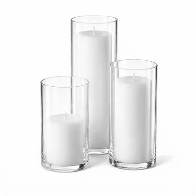 Richland Pillar Candles & Eastland Cylinder Holders Set of 3