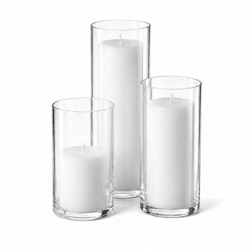 Richland Pillar Candles & Eastland Cylinder Holders Set of 3 - thumbnail number 1