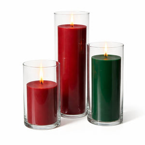 Richland Pillar Candles & Eastland Cylinder Holders Set of 3