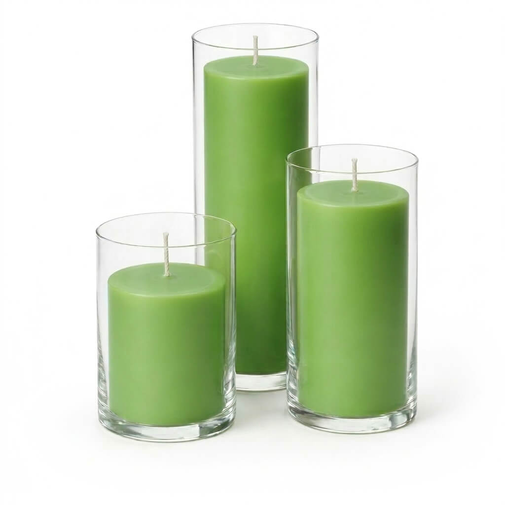 Richland Pillar Candles & Eastland Cylinder Holders Set of 3