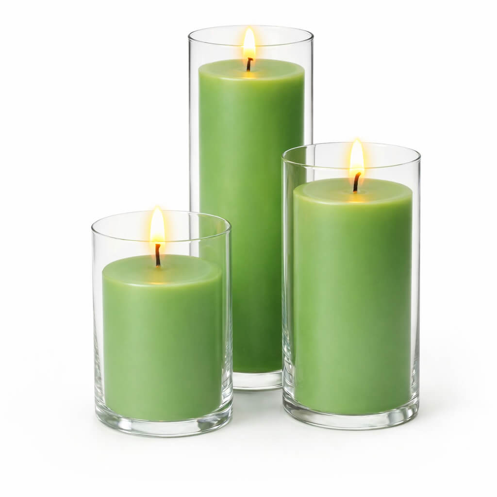 Richland Pillar Candles & Eastland Cylinder Holders Set of 3