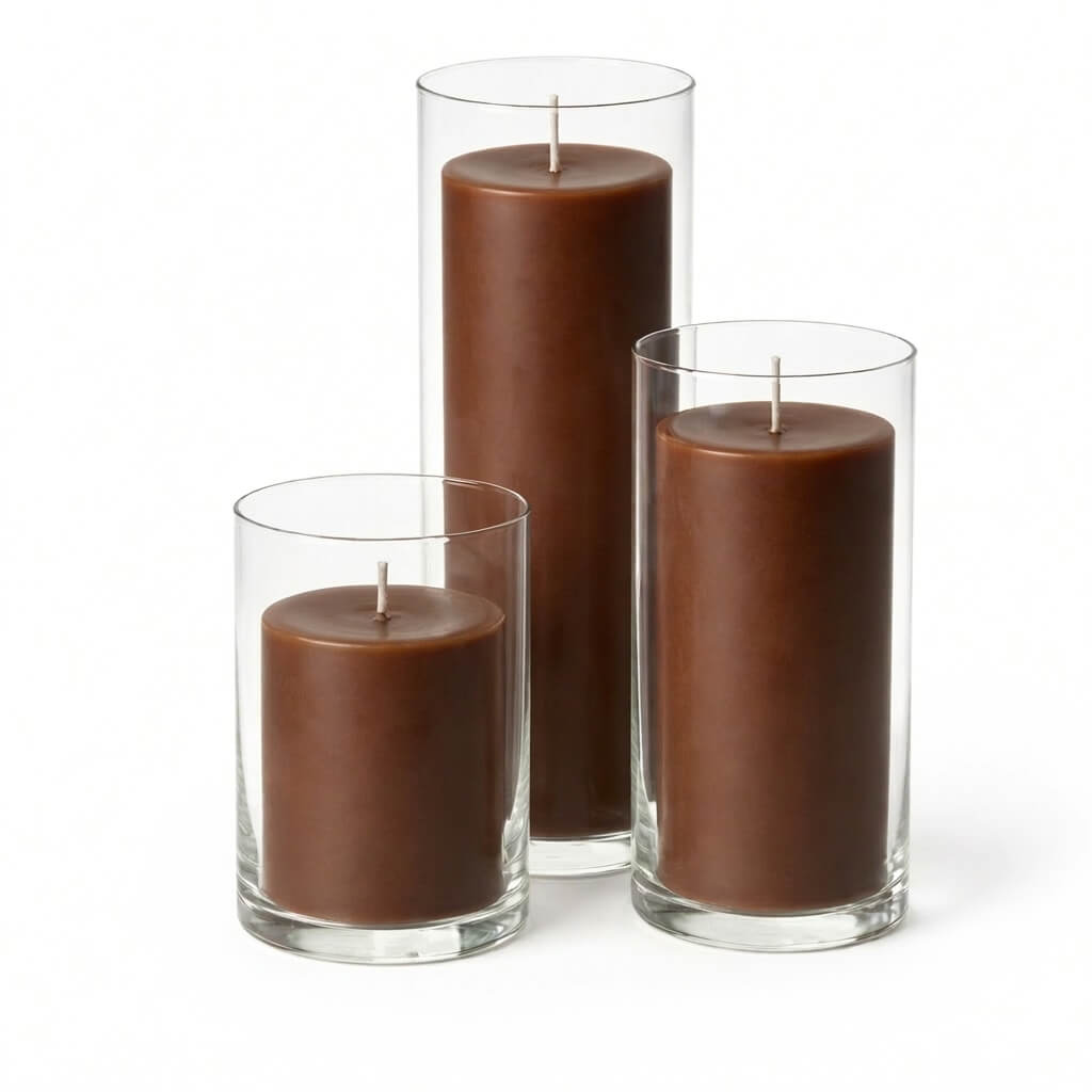 Richland Pillar Candles & Eastland Cylinder Holders Set of 3