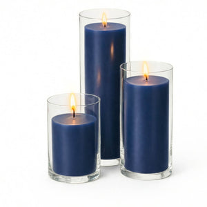 Richland Pillar Candles & Eastland Cylinder Holders Set of 3