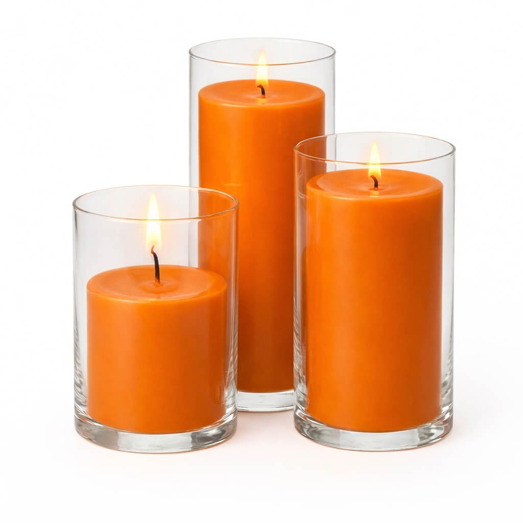Richland Pillar Candles & Eastland Cylinder Holders Set of 3