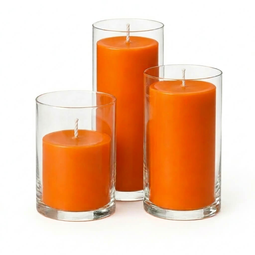 Richland Pillar Candles & Eastland Cylinder Holders Set of 3